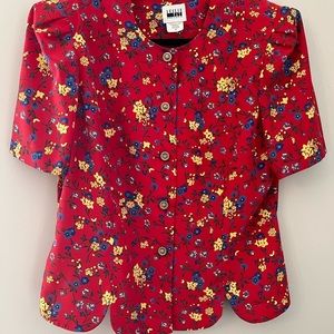 VINTAGE 80s leslie fay blouse